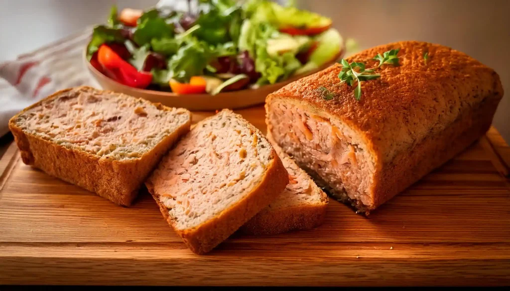 Salmon loaf and tuna loaf side-by-side