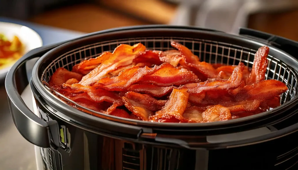 Turkey bacon in an air fryer