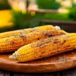 Grilled corn on the cob with butter