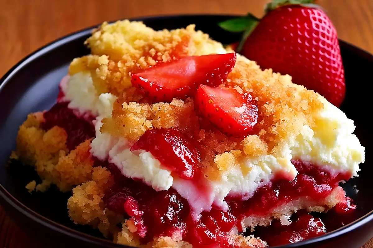 Strawberry Cheesecake Dump Cake