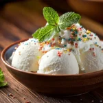 Snow cream recipe with sprinkles