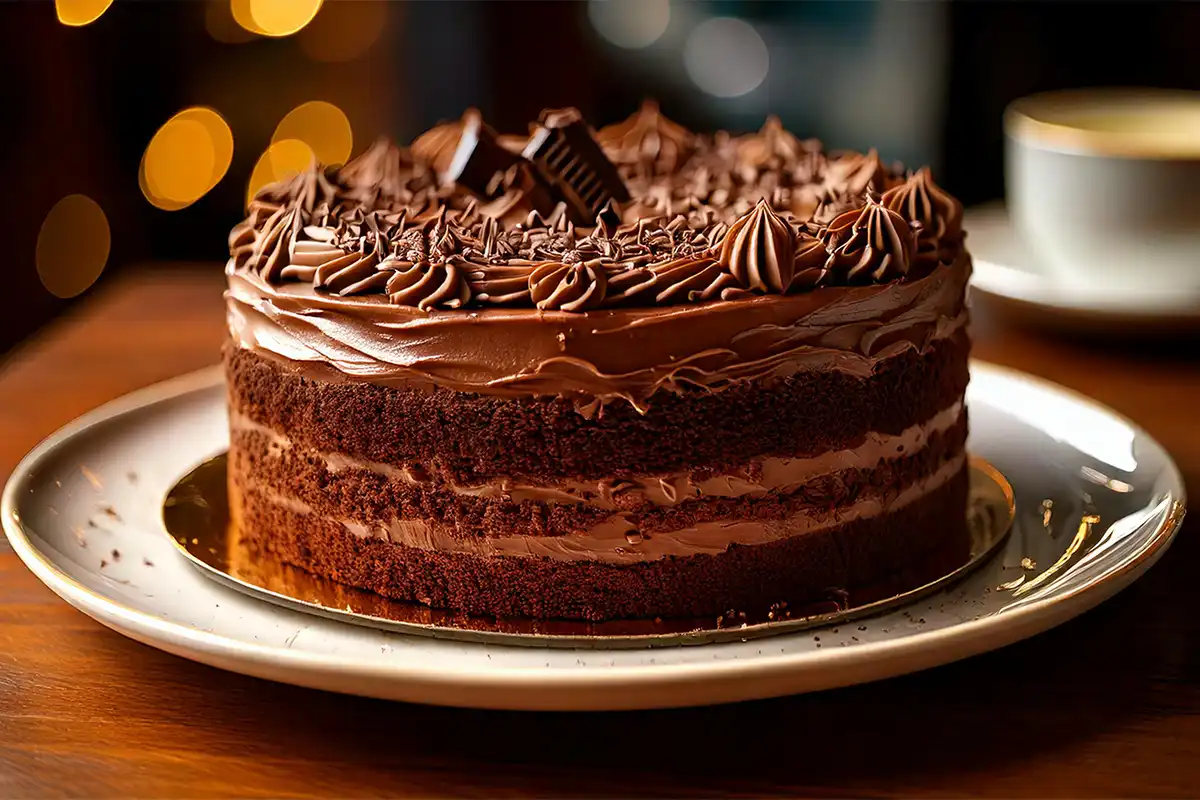 Chocolate cake with frosting