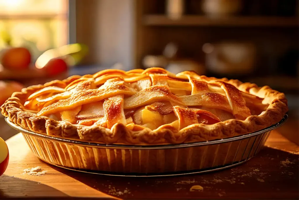 Why are sweets called desserts, Traditional apple pie