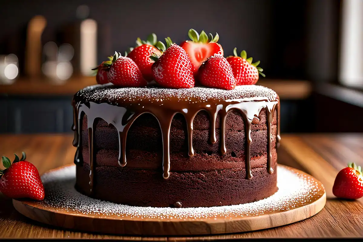 Chocolate cake with ganache