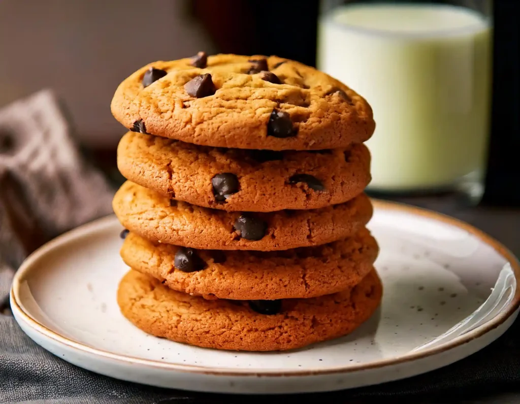 What are the 4 main desserts, Chocolate chip cookies on a plate