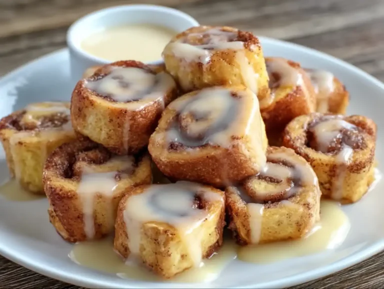 Cinnamon Roll French Toast Bites